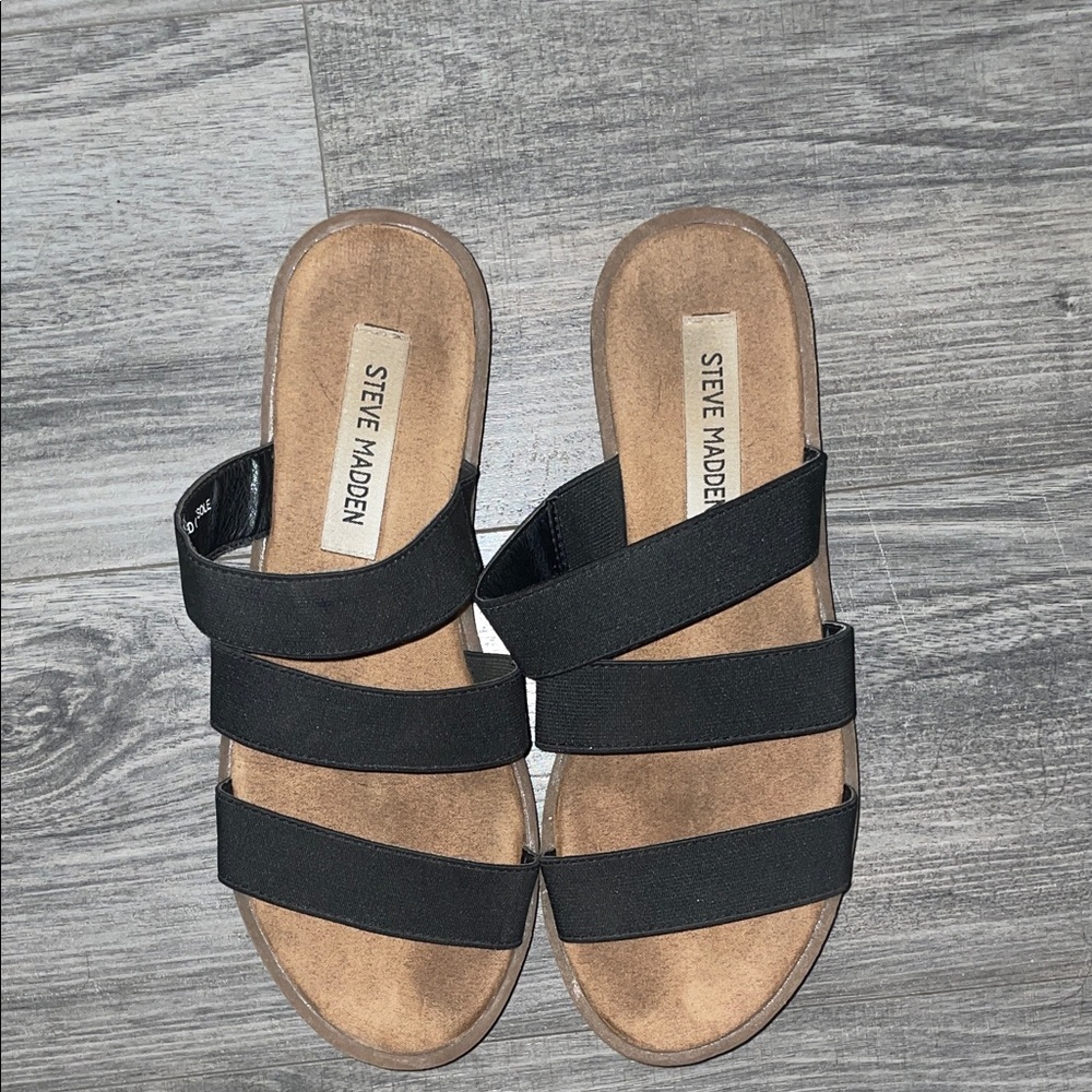 Steve Madden Black Strappy Sandals